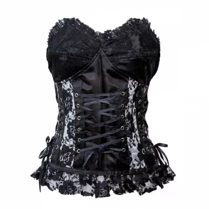 Damen Vollbrust Corsage mit Spitze