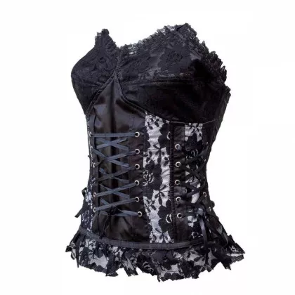 Damen Vollbrust Corsage mit Spitze