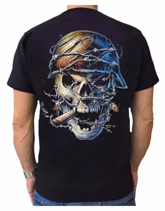 T-Shirt Gepiercter Totenkopf (Glow in the dark)