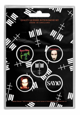 Button Badge Pack - Marilyn Manson - Cross Logo