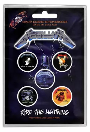 Button Badge Pack - Metallica Ride the Lightining