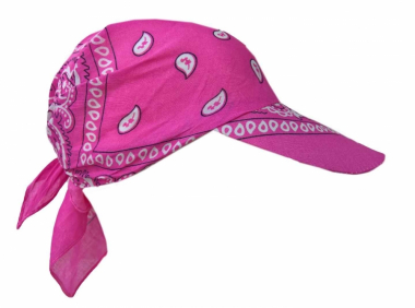 Sonnenschirm Cap Pink mit Paisley Muster
