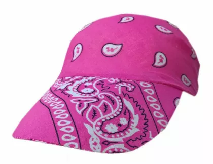 Sonnenschirm Cap Pink mit Paisley Muster
