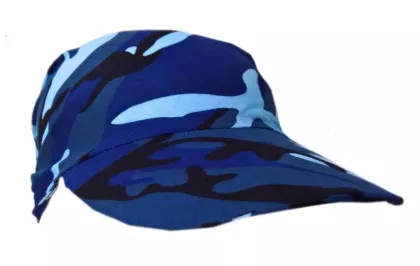 Sonnenschirm Cap Camouflage Blau