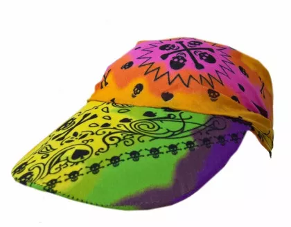 Regenbogen Totenkopf Muster Sonnenschirm Cap