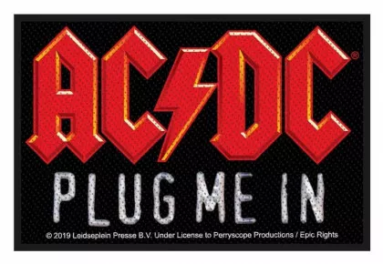 AC/DC Aufnäher Plug me in