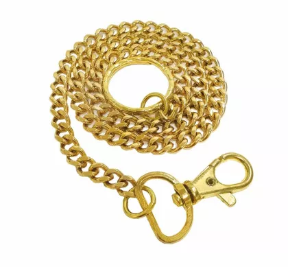 Goldene Biker Karabiner Schlüsselkette 53cm