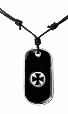 Necklace with dogtag pendant Cross