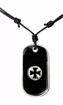 Halskette mit Hundemarken Anhänger Cross