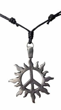 Necklace with pendant Sun and Peace