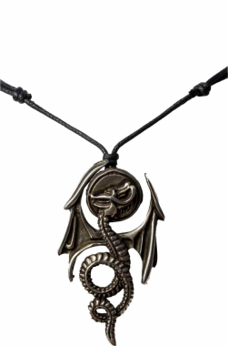Necklace with dragon pendant