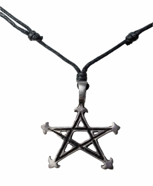 Necklace with pendant pentagram