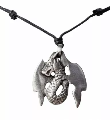Halskette mit Anhänger Drache
