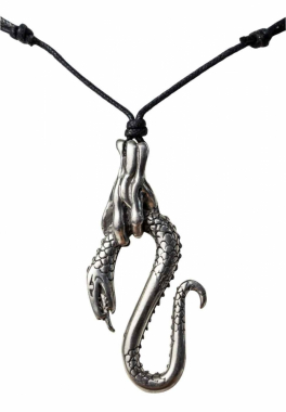 Necklace with snake pendant