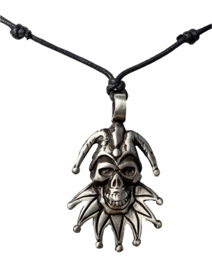 Necklace with dead joker pendant