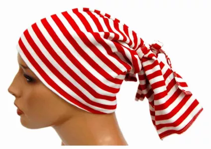 Red White Seamless Headscarf