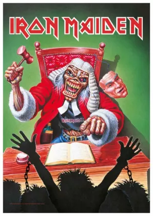 Posterfahne Iron Maiden Eddie the judge