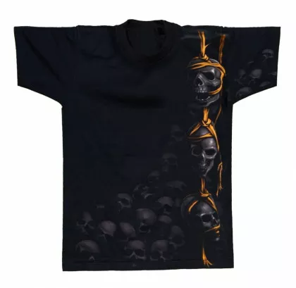 Biker T-Shirt Hanging Skulls