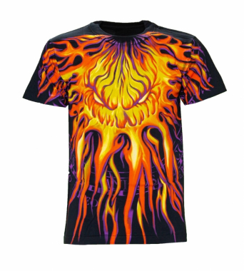 Biker T-Shirt Flame Face