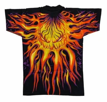 Biker T-Shirt Flammengesicht
