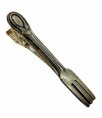 Silvercolored Fork on Tie Clip