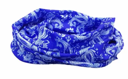 Schlauchschal Multifunktions Bandana Blau Paisley