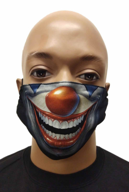 Face mask smiling clown