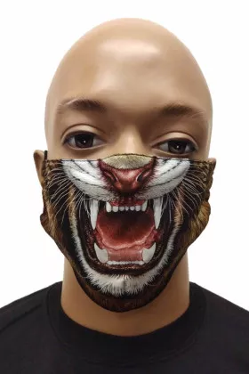 Gesichtsmaske Tiger Gebiss