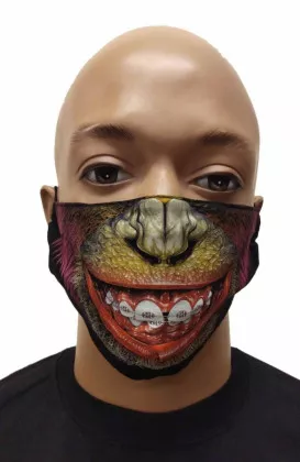 Face mask chimpanzee lips