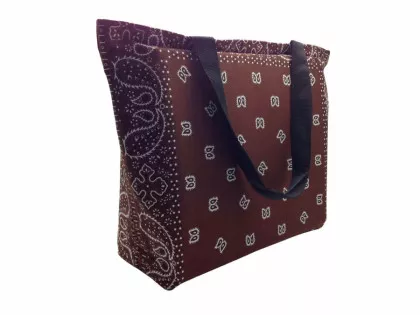 Shopper Tasche Paisley Braun