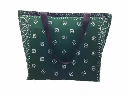 Shopper Tasche Paisley Dunkelgrün