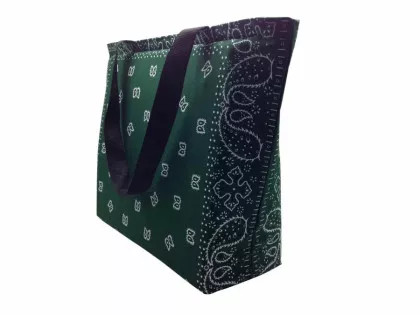 Shopper Tasche Paisley Dunkelgrün