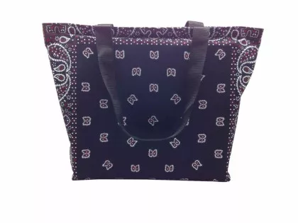 Shopper Tasche Paisley Schwarz Rot Weiß
