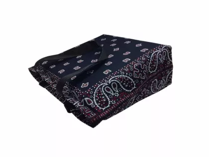Shopper Tasche Paisley Schwarz Rot Weiß
