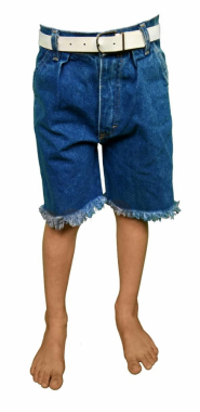 Kinder Shorts Jeans-Blau mit Fransen