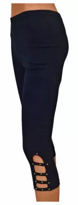 Damen Leggings Schwarz Capri