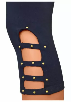 Damen Leggings Schwarz Capri