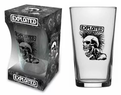The Exploited Trinkglas Skull