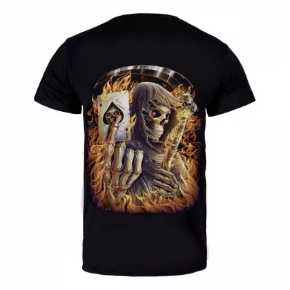 Biker T-Shirt Pik Ass Totenkopf (Glow in the Dark)
