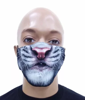 Gesichtsmaske weißer Tiger