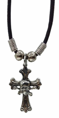 Necklace Cross with skull
