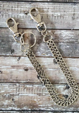 Trouser chain key ring 2 row 42 cm