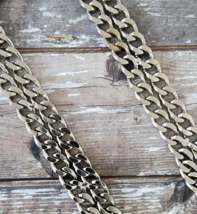 Hosenkette 2-reihig Biker Schlüsselkette 42 cm
