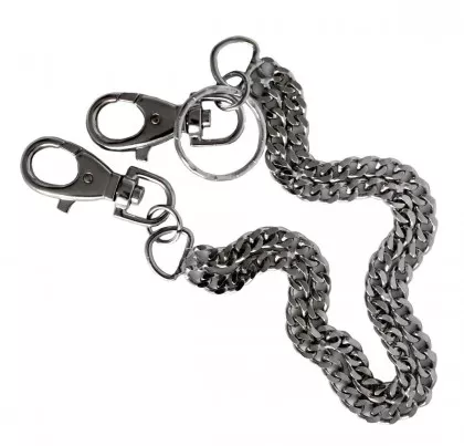 Hosenkette 2-reihig Biker Schlüsselkette 42 cm