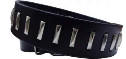 Leather belt with fashion studs