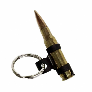 1 Row M60 Bullet Key Ring Brass Or Chrome Coloured