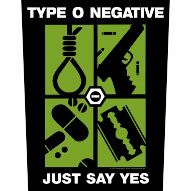 Type O Negative Just Say Yes Rückenaufnäher Patch