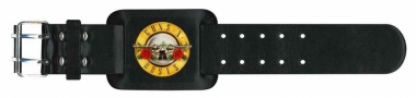 Leatherette Wristband Guns N Roses Bullet Logo