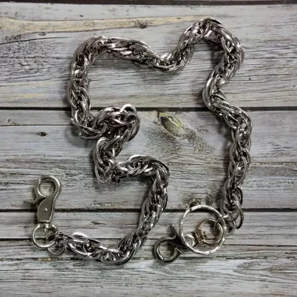 Schlüsselkette mit 2 Karabinerhaken Schlüsselring