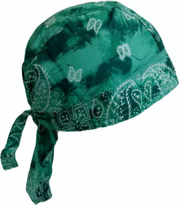 Bandana Kopftuch Türkis Batik Paisley